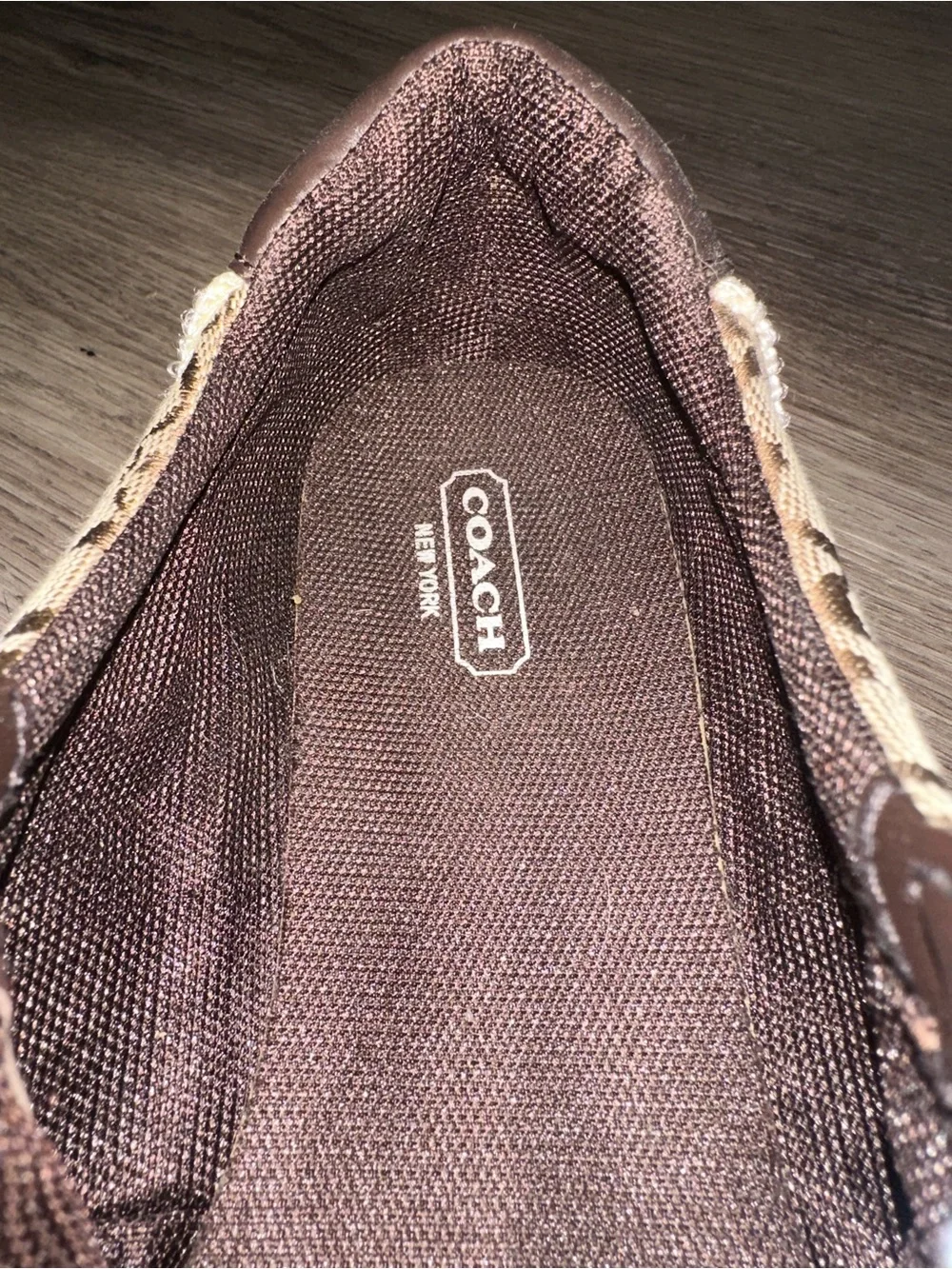 Coach Brown & Cream Signature Logo Sneakers